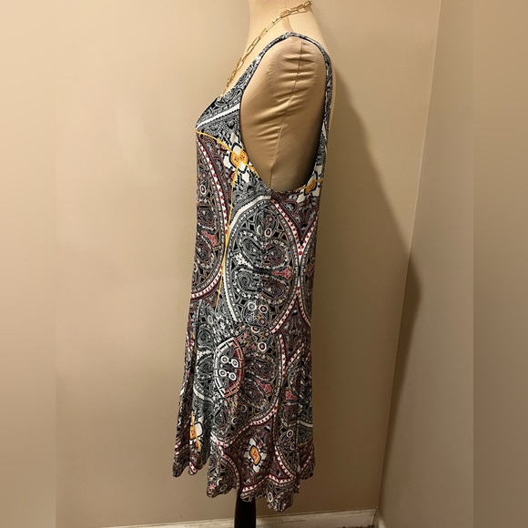 Sanctuary Bohemian Harlow Printed Dress Dashiki Mini, V neck sleeveless,Small - Picture 4 of 9